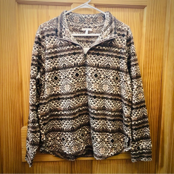 Maurices Jackets & Blazers - New With Tags Maurices Quarter Zip Jacket in Brown Southwestern Pattern, Large